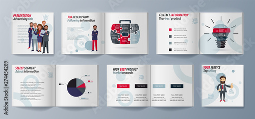 Set of brochures for marketing the promotion goods and services on market