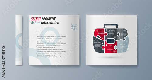 Set of brochures for marketing the promotion goods and services on market