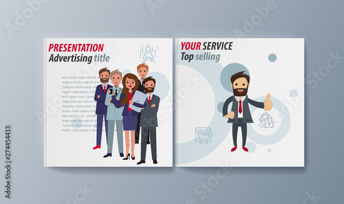 Set of brochures for marketing the promotion goods and services on market