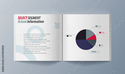 Set of brochures for marketing the promotion goods and services on market