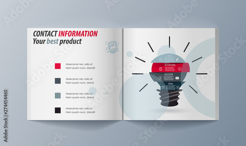 Set of brochures for marketing the promotion goods and services on market