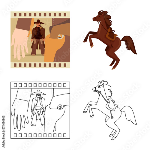 Vector design of texas and history icon. Collection of texas and culture stock vector illustration.