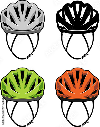 Cyclist Helmet Front, 3d