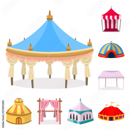 Vector illustration of awning and shelter symbol. Collection of awning and canopy vector icon for stock. © Svitlana