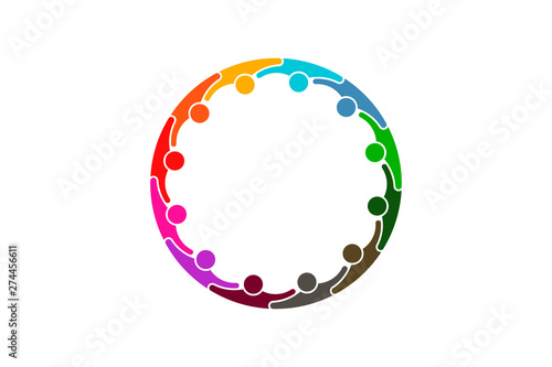 Social media network people logo - Twelve persons