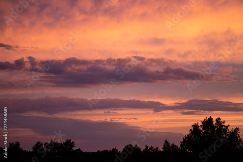 sunset in mountains