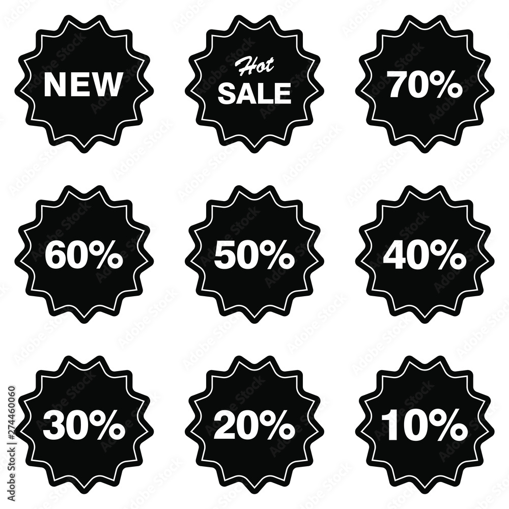 Vector stickers  price tag  banner  label. 