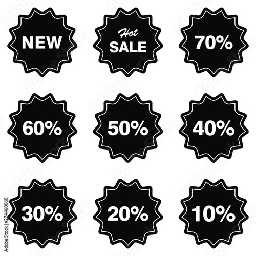 Vector stickers  price tag  banner  label. 