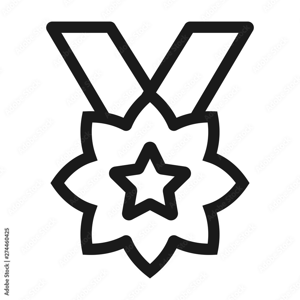 medal award - minimal line web icon. simple vector illustration. concept for infographic, website or app. medal award - minimal line web icon. simple vector illustration. concept for infographic, website or app.