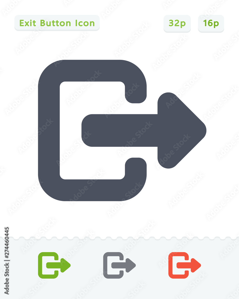 Exit Button - Sticker icons Exit Button - Sticker icons