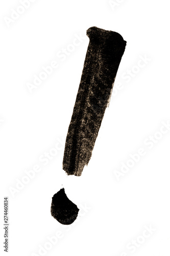 An exclamation mark symbol by Japanese calligraphy brush