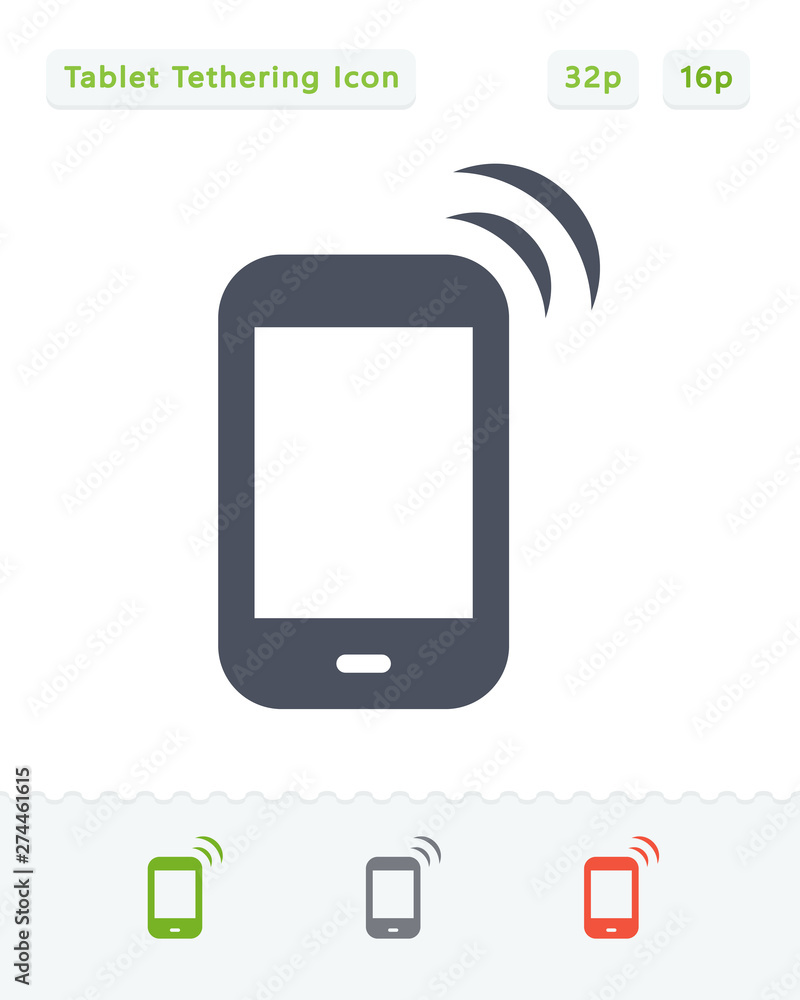 Tablet Tethering - Sticker icons Tablet Tethering - Sticker icons