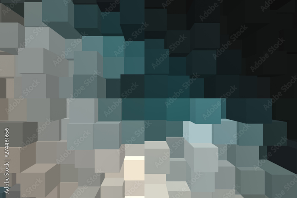 black white and turquoise 3D tiles extruded as abstract background cube texture formation black white and turquoise 3D tiles extruded as abstract background cube texture formation