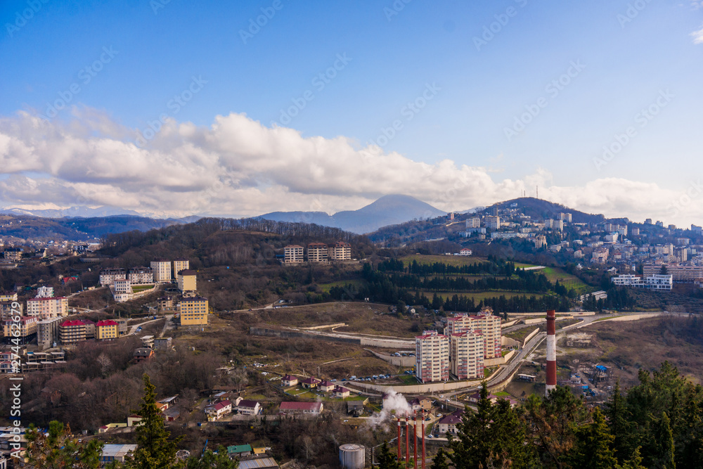 Naklejka premium Panorama of the city of Sochi. Russia