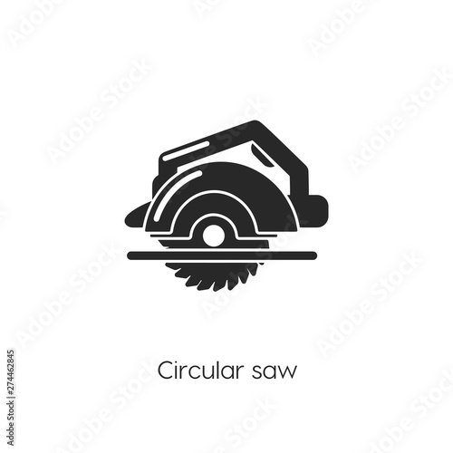 circular saw icon vector symbol sign