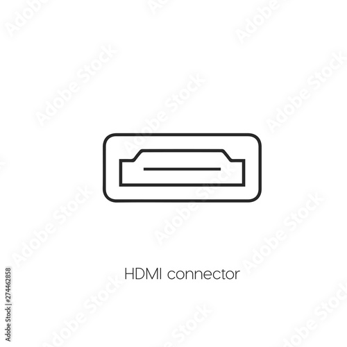 hdmi connector icon vector symbol sign