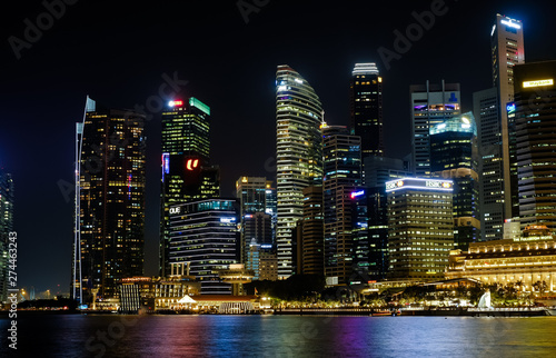  View at Singapore City Skyline, night landscape © Igor Luschay