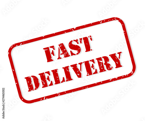 Fast Delivery Rubber Stamp Vector