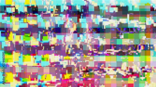 Glitch digital abstract artifacts distortion background, damage interference. © bravissimos