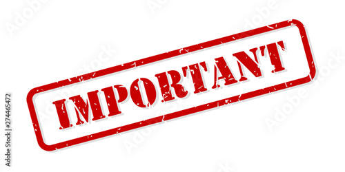 Important Rubber Stamp Vector