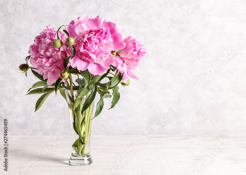 Bouquet of pink peonies © 02irina