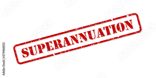 Superannuation Rubber Stamp Vector