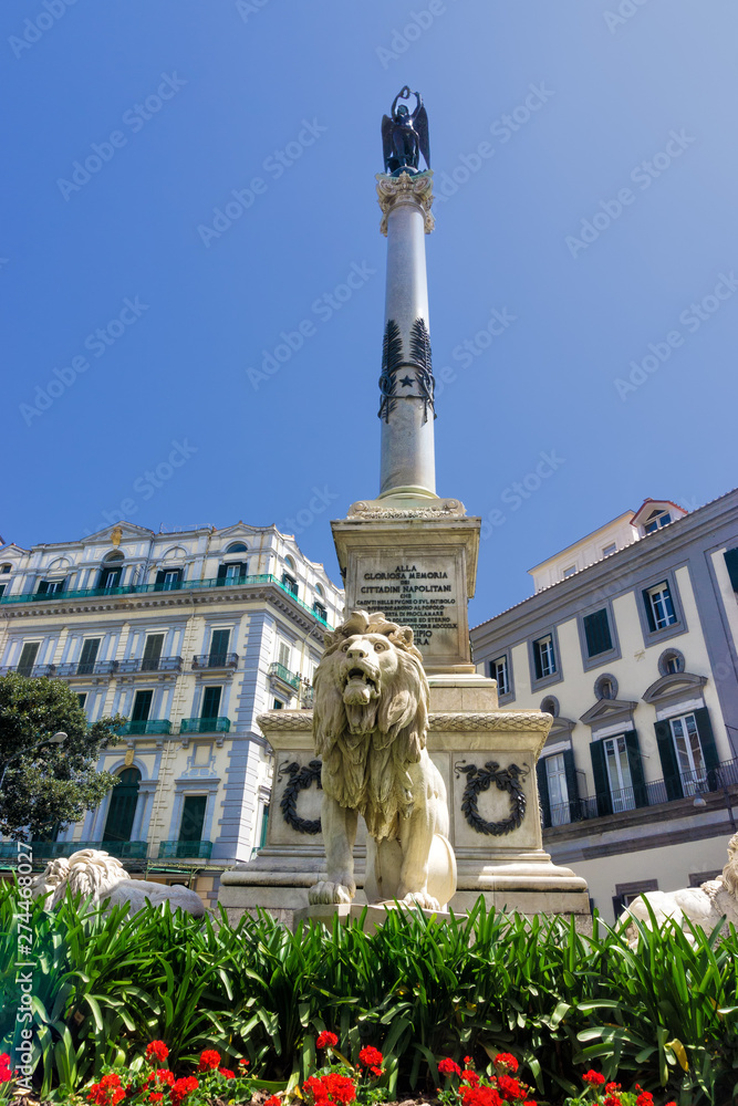 Martyrs Square Monument in Naples, Italy