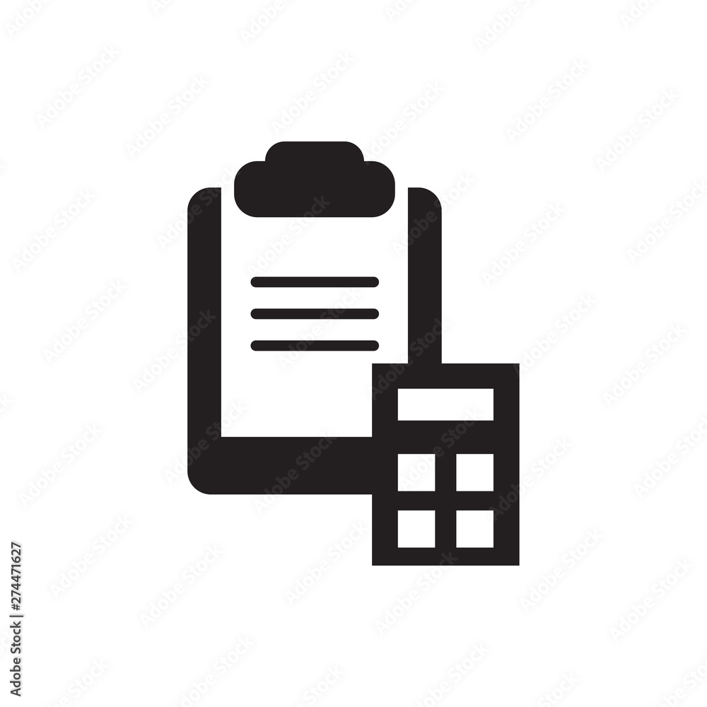 clipboard calculator vector icon clipboard calculator vector icon