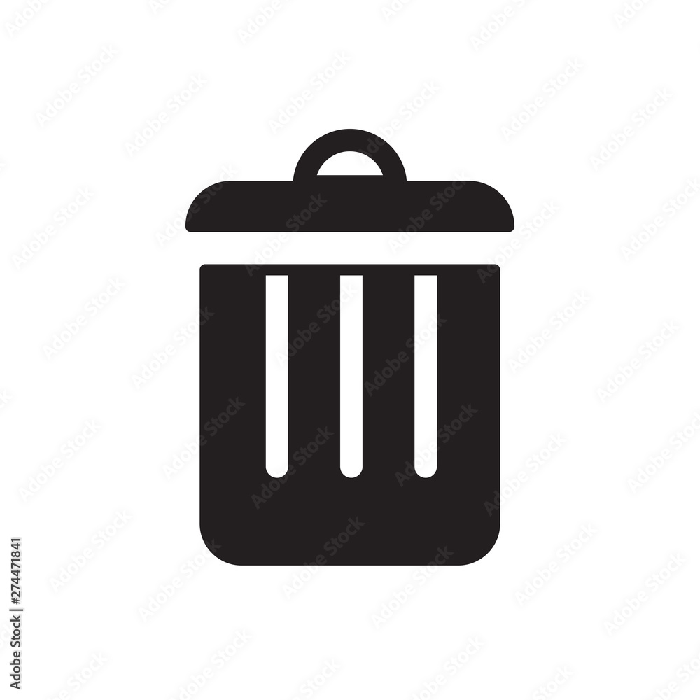 trash bin vector icon trash bin vector icon