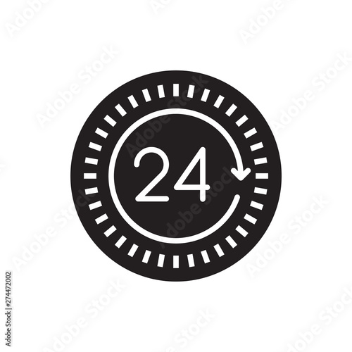24 hours vector icon