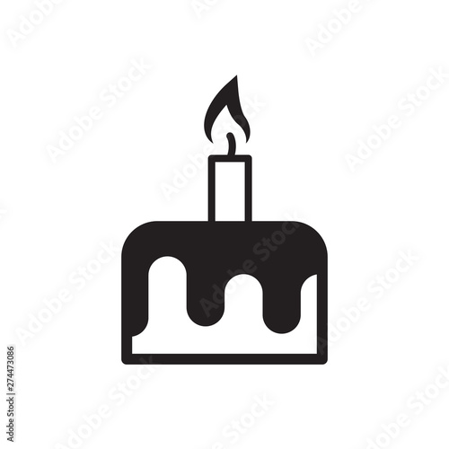 candle cake vector icon