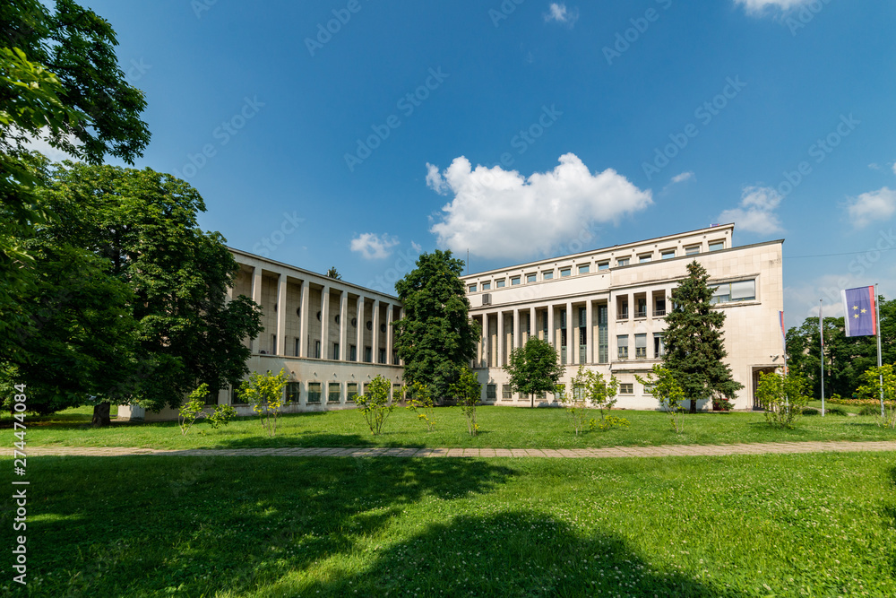 Novi Sad, Serbia - June 19, 2019: Provincial government building in the center of Novi Sad