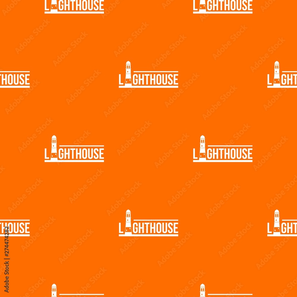 Obraz premium Lighthouse pattern vector orange for any web design best