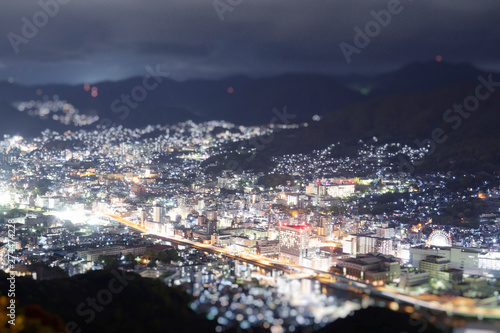 Night view of Nagasaki from top of mount Inasa. © alphaspirit