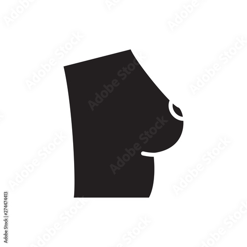 breast vector icon