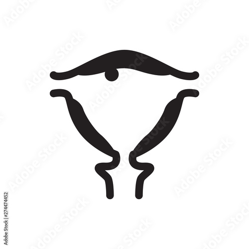 female reproductive system vector icon
