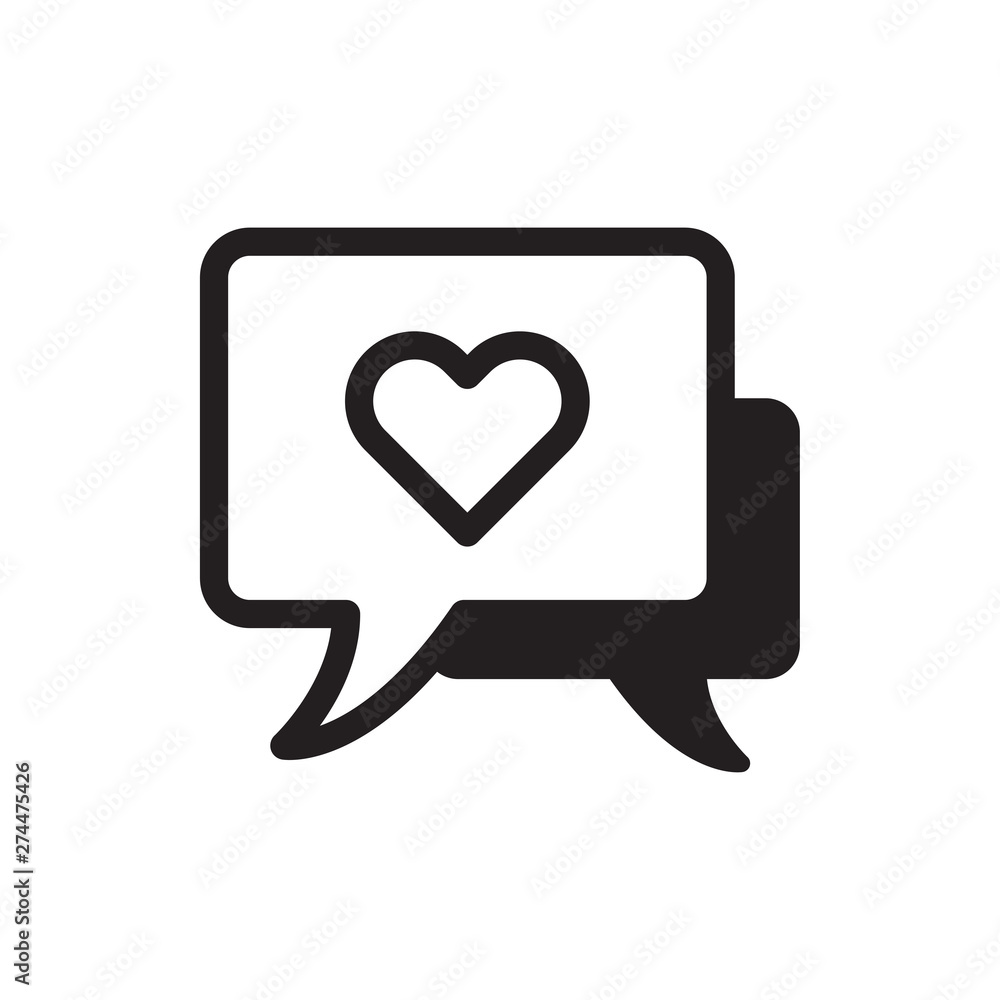 heart message vector icon heart message vector icon