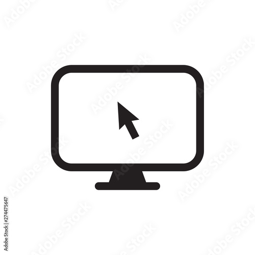 monitor cursor vector icon