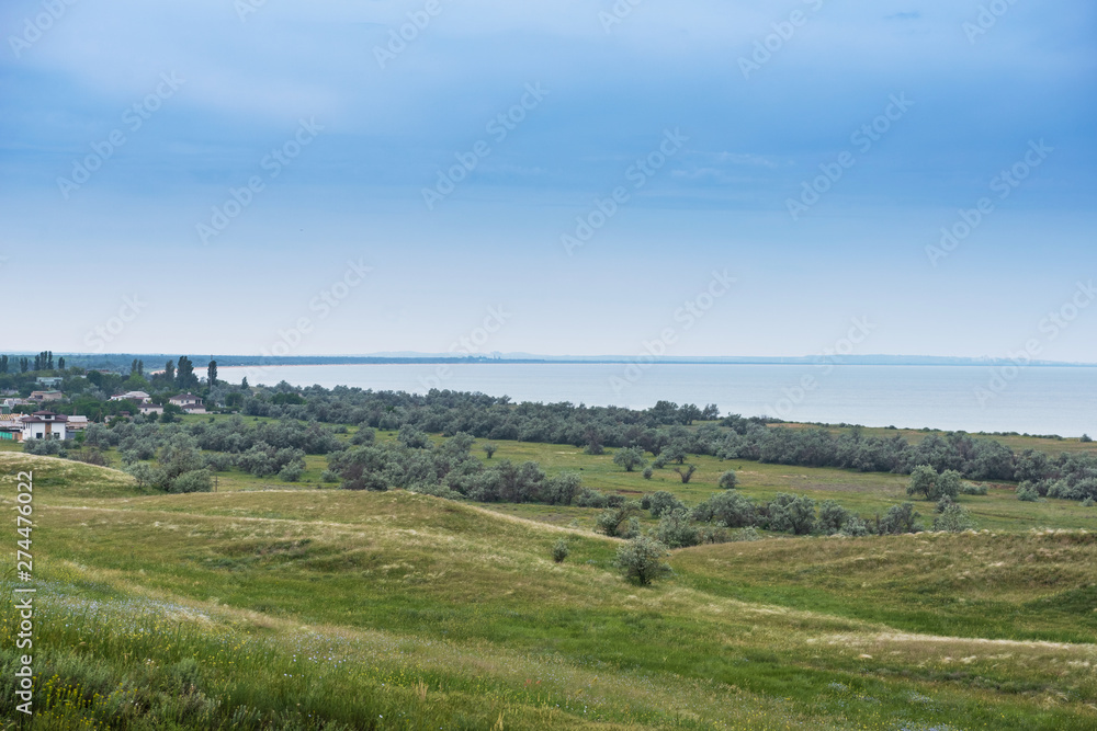 Fototapeta premium Crimea steppe- landscape summer