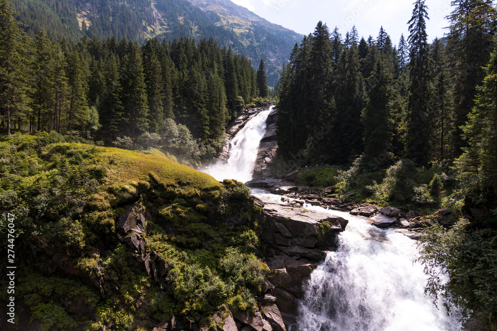 Obraz premium The Krimml Waterfalls in the High Tauern National Park, Salzburg (Austria)