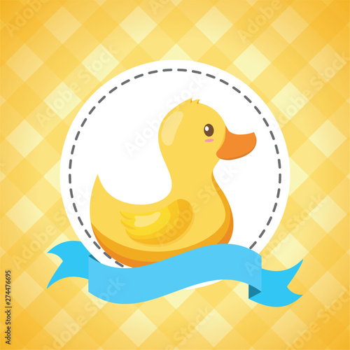 rubber duck decoration baby shower card