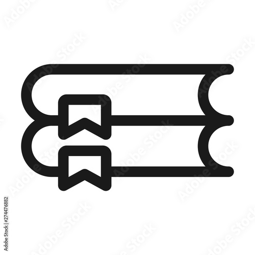 auxiliary tape of the book - minimal line web icon. simple vector illustration. concept for infographic, website or app.
