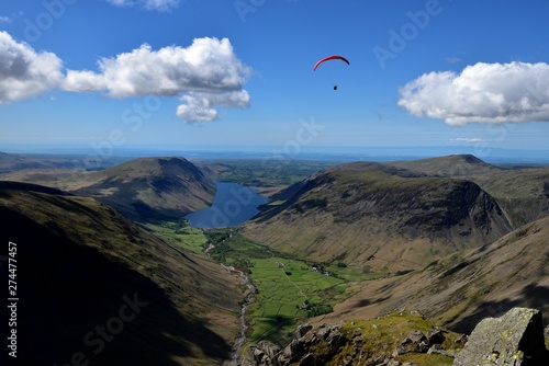Paragliders over Kirk Fell