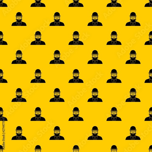 Orthodox jew pattern seamless vector repeat geometric yellow for any design