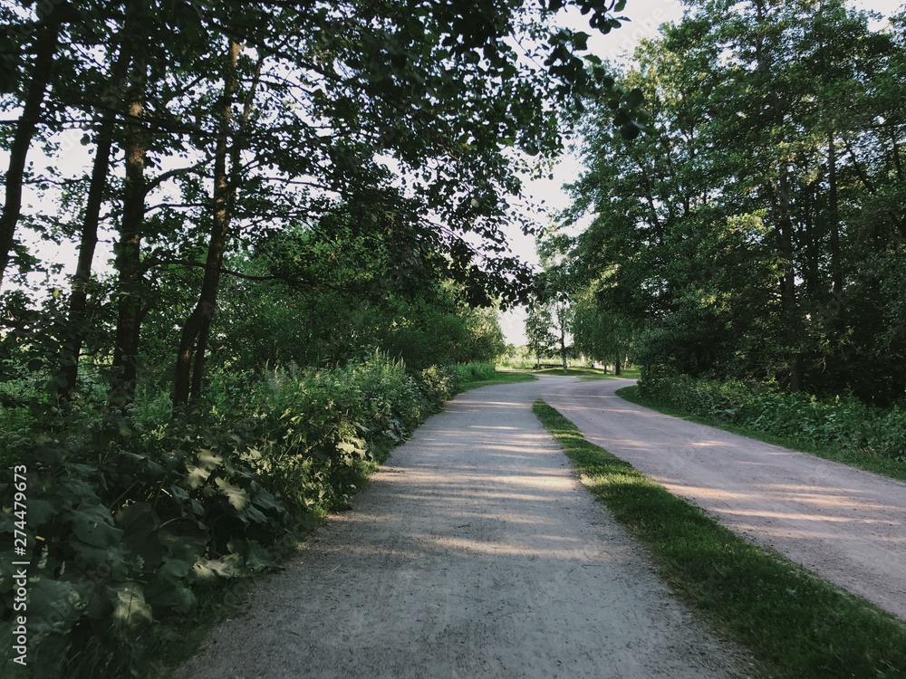 Helsinki, Finland. June 21 2019 - Beautiful summer scenery of midsummer day(Juhannus) Eve in Finland