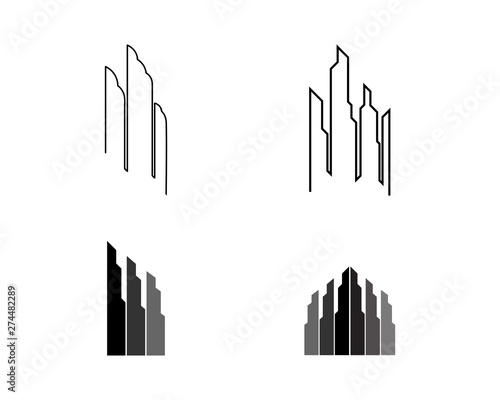 Real estate and home buildings logo icons template