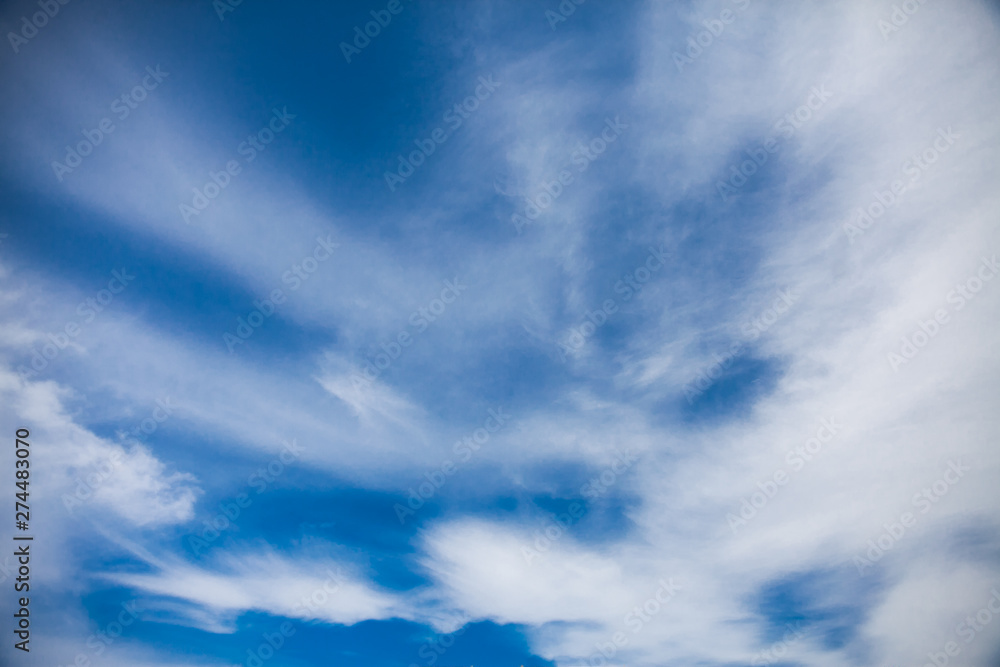 Deep blue summer sky with clouds. Mockup background Deep blue summer sky with clouds. Mockup background