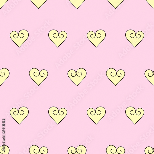 Valentine's Day vector seamless pattern. Love background. Great for Baby, Valentine's Day, Mother's Day, wedding, scrapbook, surface textures, wrapping and textile. 