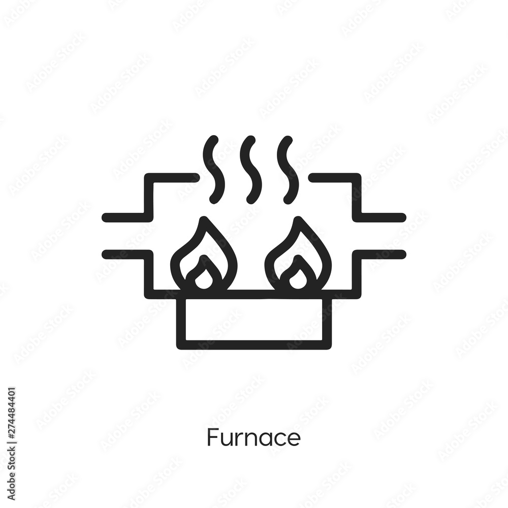 Fototapeta premium furnace icon vector symbol sign