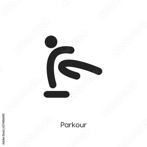 parkour icon vector symbol sign